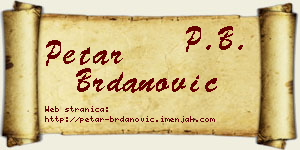 Petar Brdanović vizit kartica
